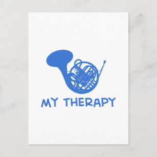 Französisch Horn meine Therapie Postkarte