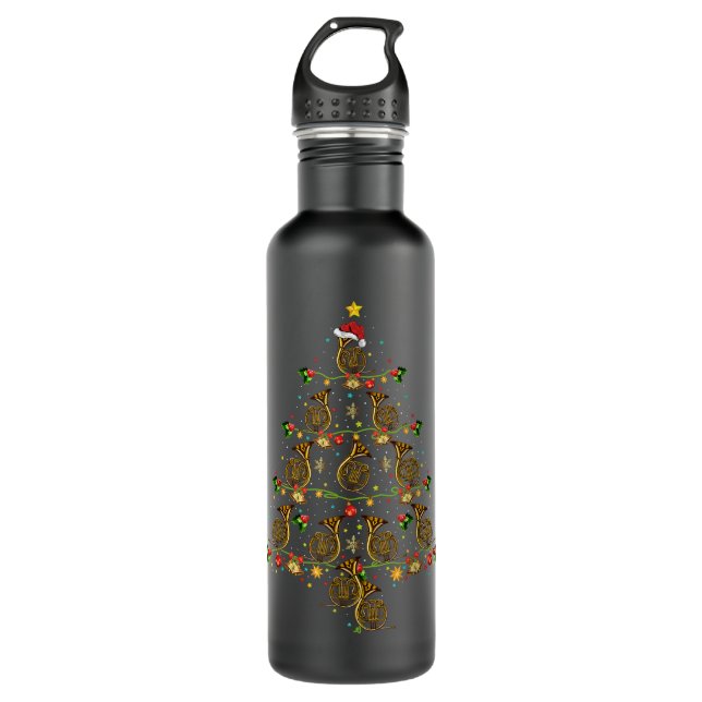 Französisch Horn Musik Lover Xmas Geschenk Französ Edelstahlflasche (Vorderseite)