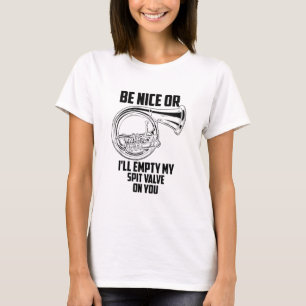 Französisch Horn Spit Valve Niedlich Trumpet Musi T-Shirt