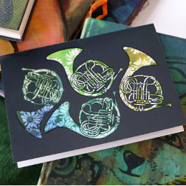 Französisch Hörner Daisy Band Klassenlehrer Karte