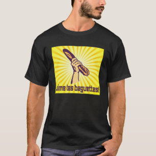 Französisch I LIEBE BAGUETTES Frankreich Baguette  T-Shirt