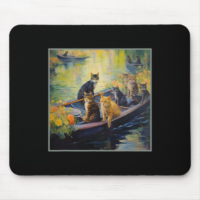 Französisch Impressionist Bootsphilosophie Funny C Mousepad (Vorne)