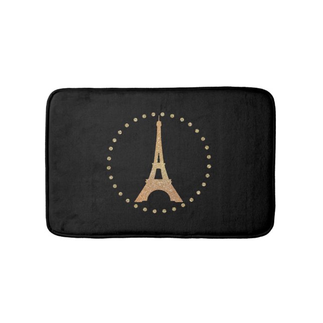 Französisch Inspiriert Black Bath Mat Badematte (Vorderseite)