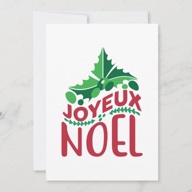 Französisch Joyeux Weihnachten Red Green Personali (Vorderseite)
