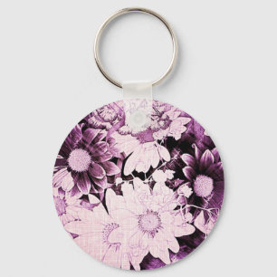 Französisch Land boho schicke Wildblume lila daisy Schlüsselanhänger