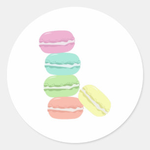 Französisch Macaron Runder Aufkleber