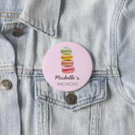 Französisch Macarons Wasserfarbe Handgemalt Button