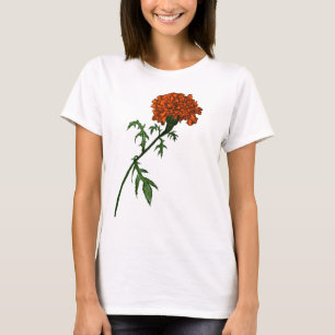 Französisch Marigold Blume Ink Zeichnend T-Shirt