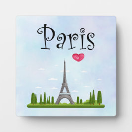Französisch Paris mit Eiffelturm Fotoplatte