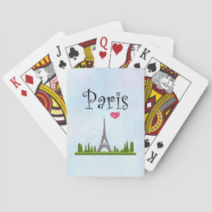 Französisch Paris mit Eiffelturm Spielkarten