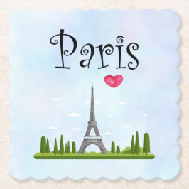 Französisch Paris mit Eiffelturm Untersetzer