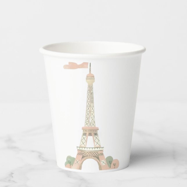 Französisch Paris Patisserie Birthday Pappbecher (Vorderseite)