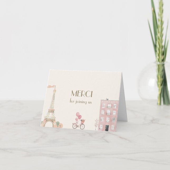 Französisch Paris Patisserie Thema Geburtstag Dankeskarte (Vorderseite)
