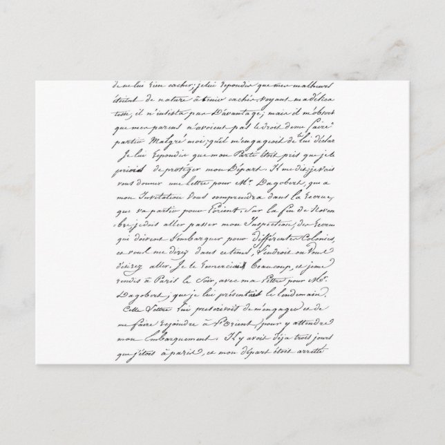 Französisch-Paris-Skript Postkarte (Vorderseite)