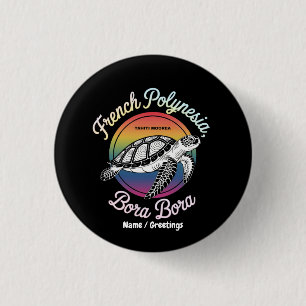 Französisch Polynesien Bora Moorea Tahiti Turtle Button