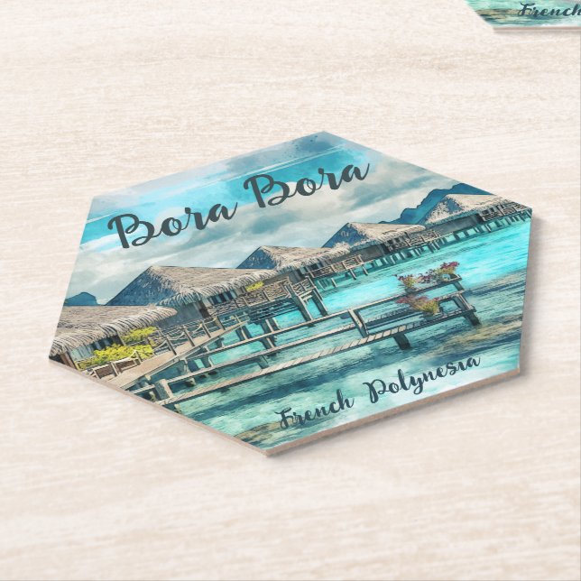 Französisch Polynesien Bora | Untersetzer (angewinkelt)