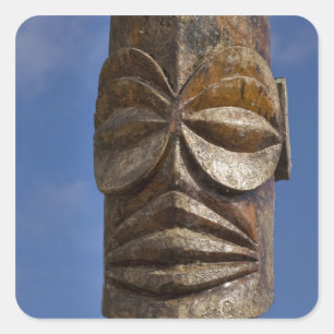 Französisch-Polynesien, Cook-Inseln, Rarotonga, Quadratischer Aufkleber