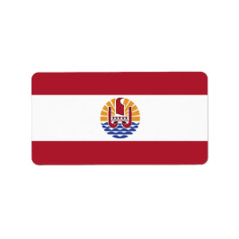 Französisch-Polynesien-Flagge Adressaufkleber