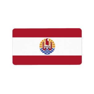 Französisch-Polynesien-Flagge Adressaufkleber