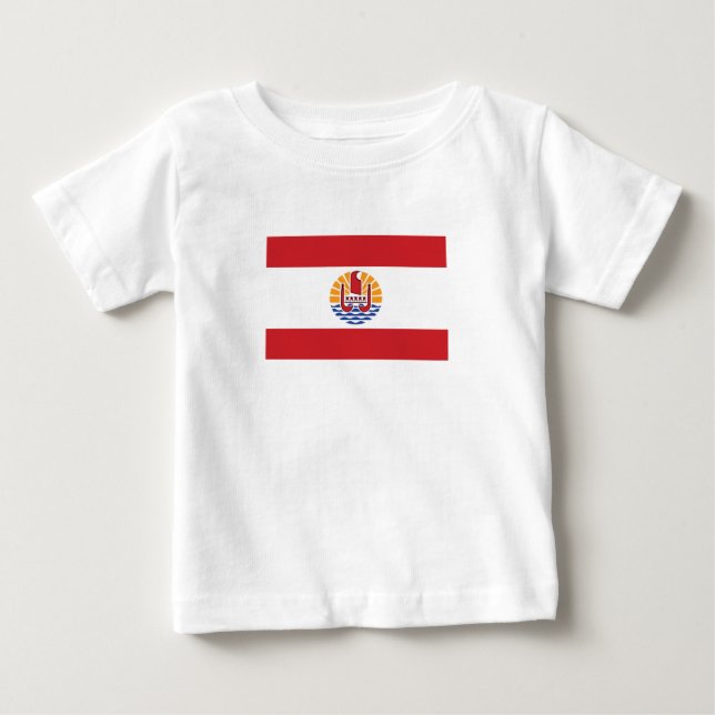 Französisch-Polynesien-Flagge Baby T-shirt (Vorderseite)