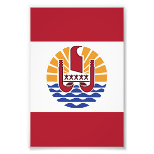 Französisch-Polynesien-Flagge Fotodruck