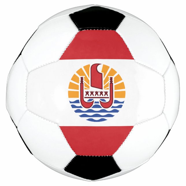 Französisch-Polynesien-Flagge Fußball (Vorderseite)
