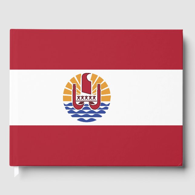 Französisch-Polynesien-Flagge Gästebuch (Vorderseite)