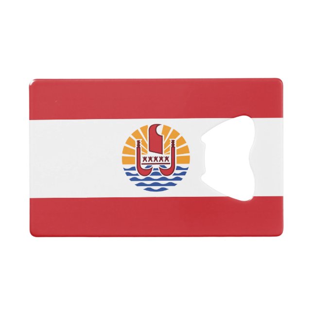 Französisch-Polynesien-Flagge Geldbeutel Flaschenöffner (Vorderseite (Horizontal))