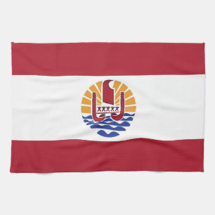 Französisch-Polynesien-Flagge Geschirrtuch