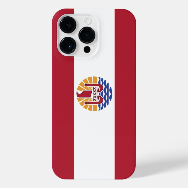 Französisch-Polynesien-Flagge iPhone 14 Pro Max Hülle (Rückseite)