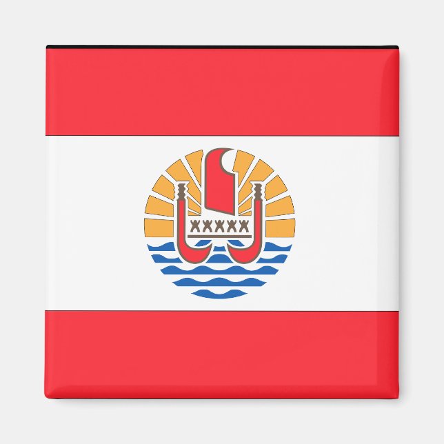 Französisch-Polynesien-Flagge Magnet (Vorne)