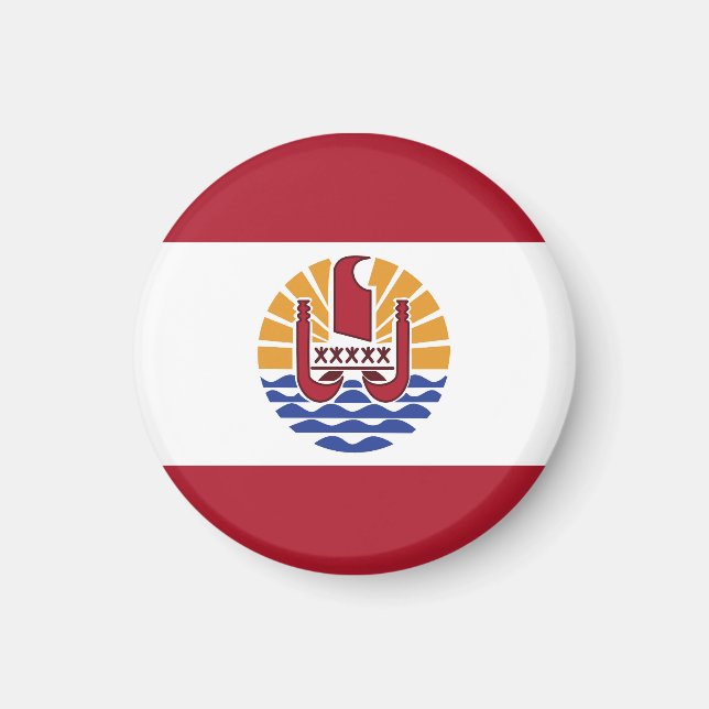 Französisch-Polynesien-Flagge Magnet (Vorne)