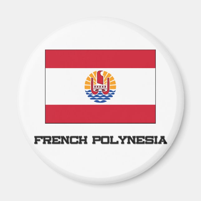 Französisch-Polynesien-Flagge Magnet (Vorne)