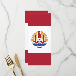 Französisch-Polynesien-Flagge Menükarte
