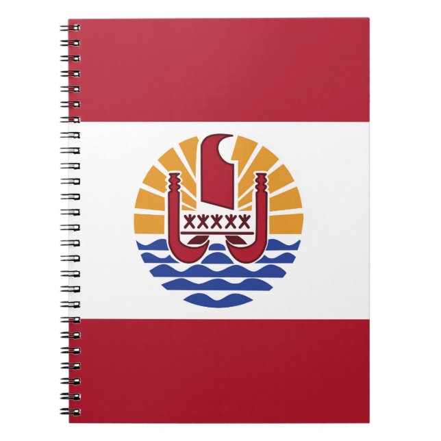 Französisch-Polynesien-Flagge Notizblock (Vorderseite)