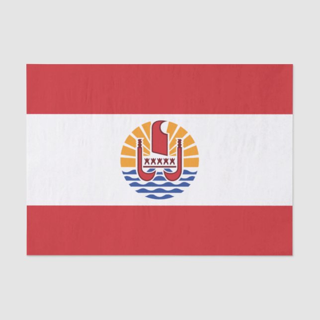 Französisch-Polynesien-Flagge Seidenpapier (Vorderseite)