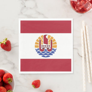 Französisch-Polynesien-Flagge Serviette