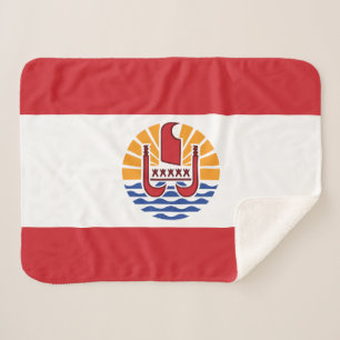 Französisch-Polynesien-Flagge Sherpadecke