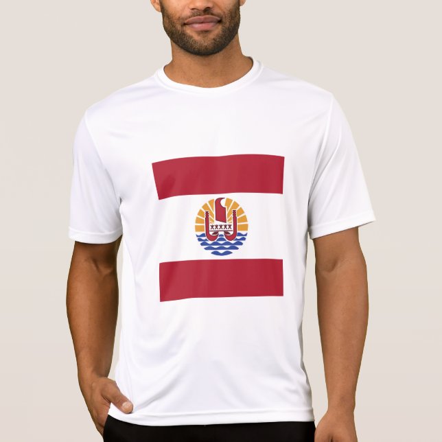 Französisch-Polynesien-Flagge T-Shirt (Vorderseite)