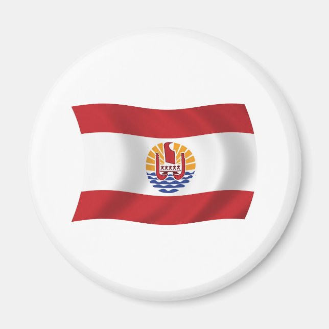 Französisch-Polynesien-Flaggenmagnet Magnet (Vorne)