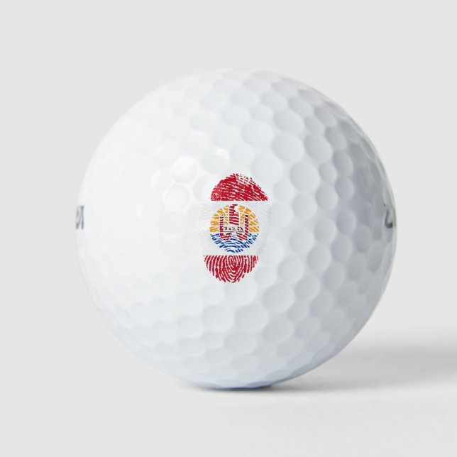 Französisch-Polynesien-Flaggenstaat Golfball (Vorderseite)