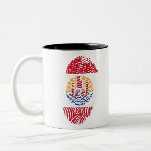 Französisch-Polynesien-Flaggenstaat Zweifarbige Tasse