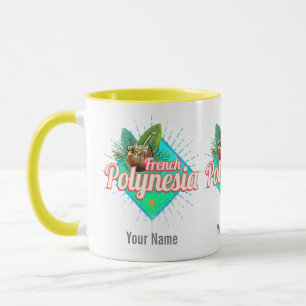 Französisch-Polynesien-Insel Pazifischer Vintager Tasse
