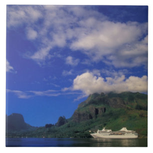Französisch-Polynesien, Moorea. Cooks Bay. Kreuzf Fliese