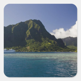 Französisch-Polynesien, Moorea. Der Paul Gauguin Quadratischer Aufkleber