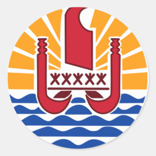 Französisch Polynesien PF Runder Aufkleber