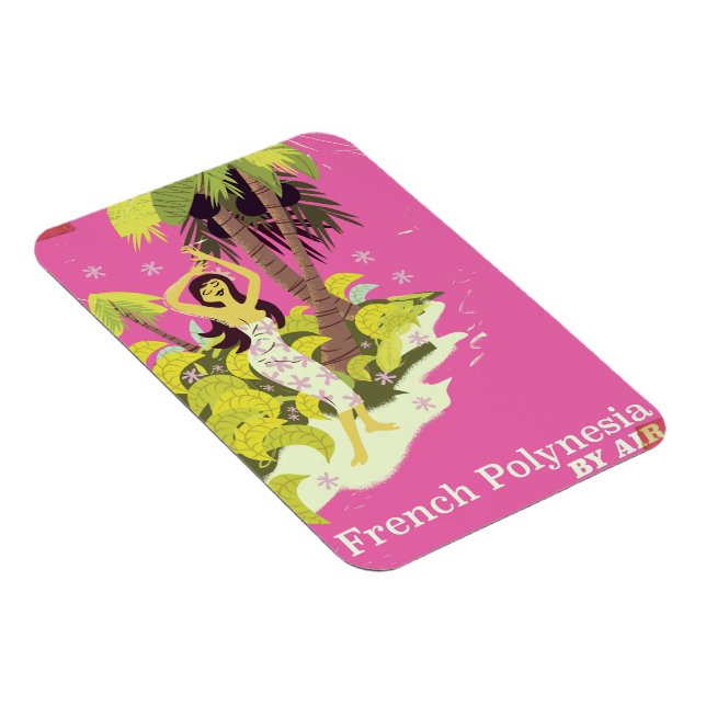 Französisch-Polynesien-Vintage-Poster Magnet (Rechte Seite)