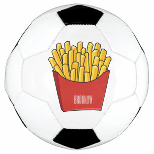 Französisch Pommes Cartoon Abbildung Fußball