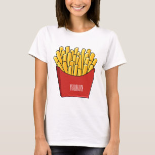 Französisch Pommes Cartoon Abbildung T-Shirt