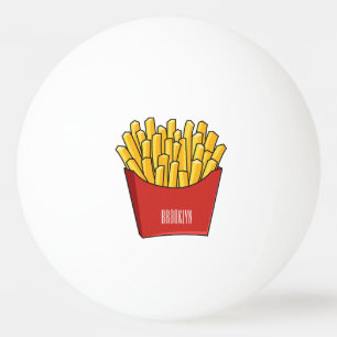 Französisch Pommes Cartoon Abbildung Tischtennisball